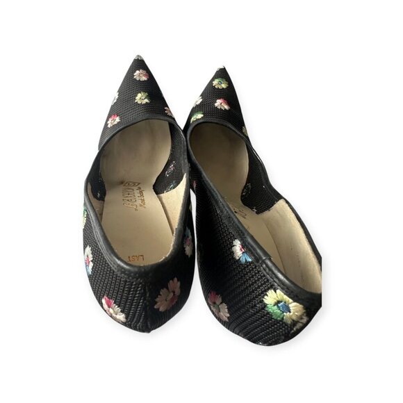 Vintage LENARDI Mesh Floral Heels, Black I multi, 50-60s - Picture 14 of 14